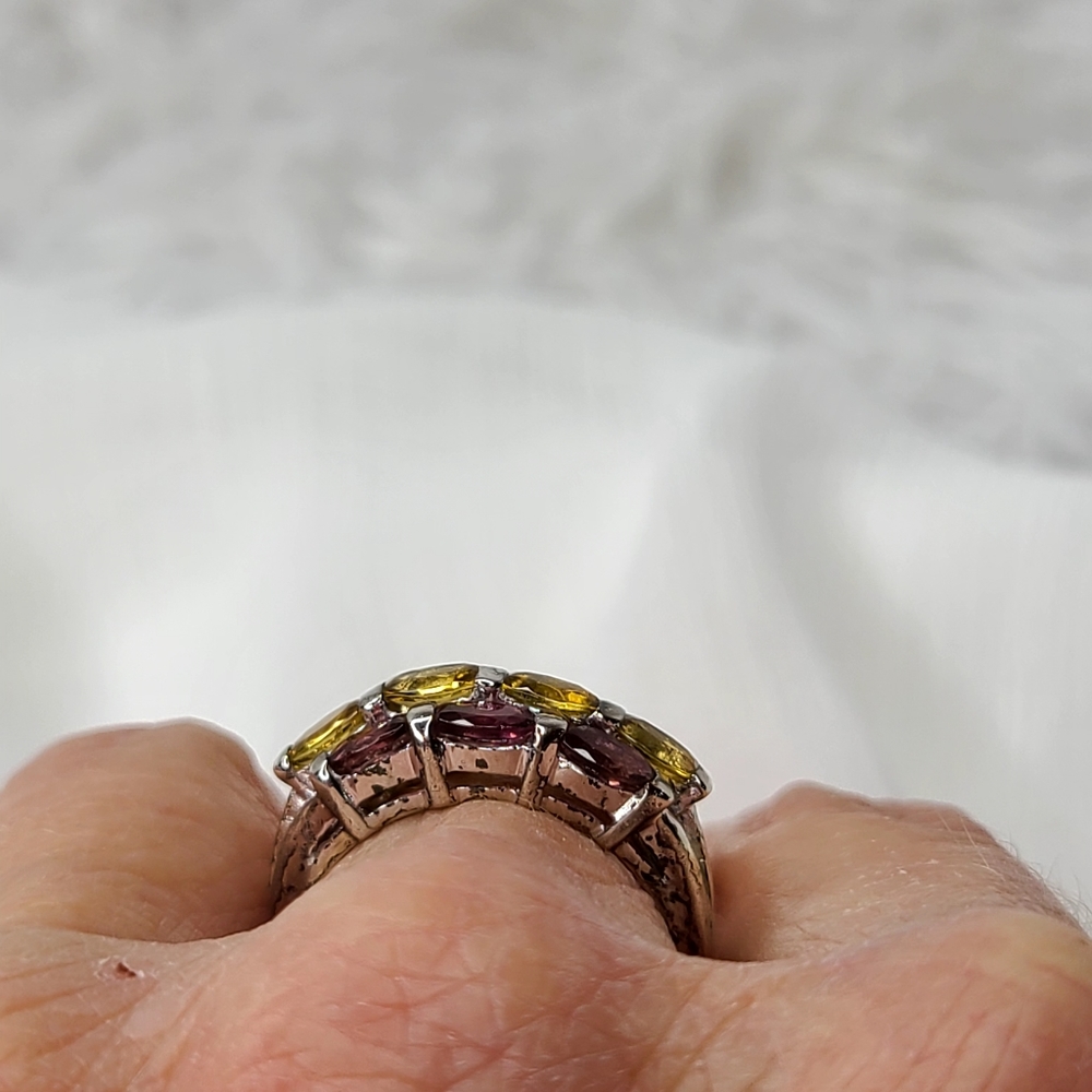 Tourmaline Multi Color Gemstone Ring - Picture 7 of 12